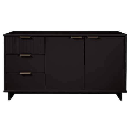 Manhattan Comfort Granville 55.07 Sideboard in Black SB-5002